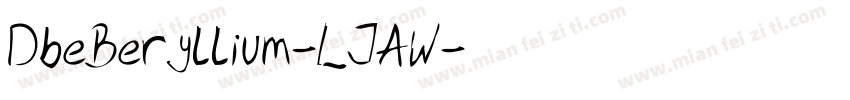 DbeBeryllium-LJAW字体转换