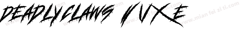 DeadlyClaws-2V0e字体转换