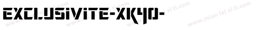 Exclusivite-xK4O字体转换