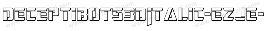 Deceptibots3DItalic-ezJe字体转换