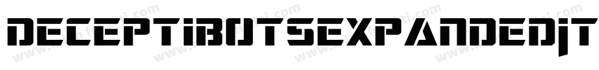 DeceptibotsExpandedItalic-3E6X字体转换