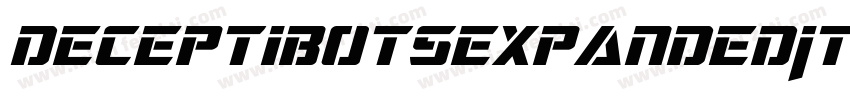 DeceptibotsExpandedItalic-3E6X字体转换