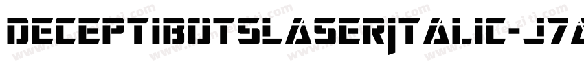 DeceptibotsLaserItalic-J7AB字体转换