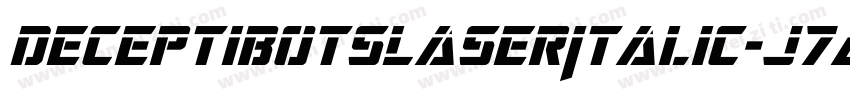 DeceptibotsLaserItalic-J7AB字体转换