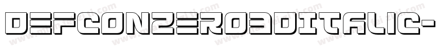 DefconZero3DItalic-erBO字体转换
