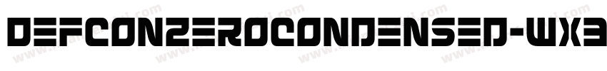 DefconZeroCondensed-Wx39字体转换
