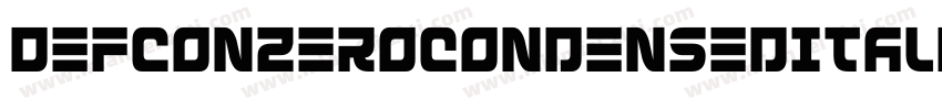 DefconZeroCondensedItalic-aRlJ字体转换