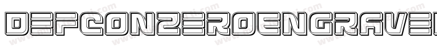 DefconZeroEngravedItalic-O04o字体转换