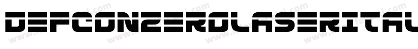 DefconZeroLaserItalic-JLPo字体转换