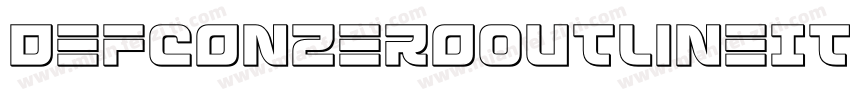 DefconZeroOutlineItalic-zZaw字体转换