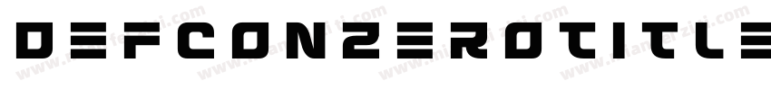 DefconZeroTitleItalic-nP7V字体转换