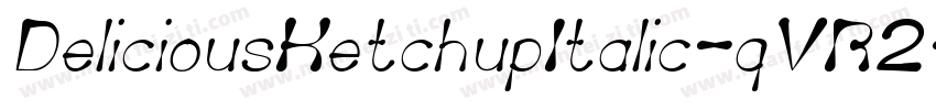 DeliciousKetchupItalic-qVR2字体转换