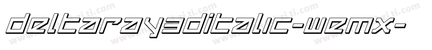 DeltaRay3DItalic-weMx字体转换