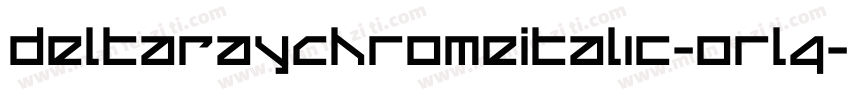 DeltaRayChromeItalic-orl4字体转换