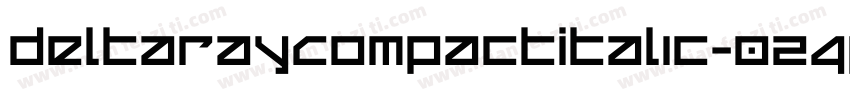 DeltaRayCompactItalic-024P字体转换