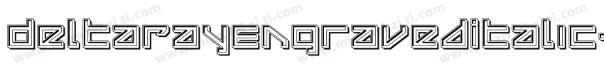 DeltaRayEngravedItalic-O32e字体转换