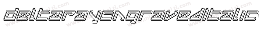 DeltaRayEngravedItalic-O32e字体转换