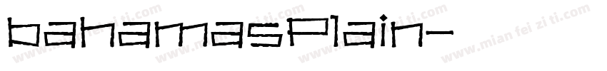 bahamasPlain字体转换