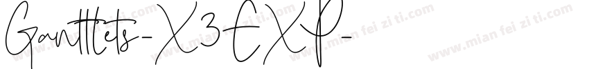 Ganttlets-X3EXP字体转换