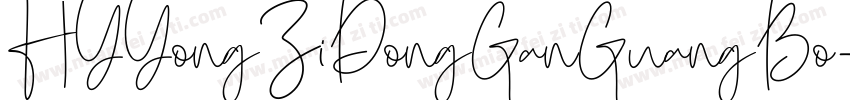 HYYongZiDongGanGuangBo字体转换