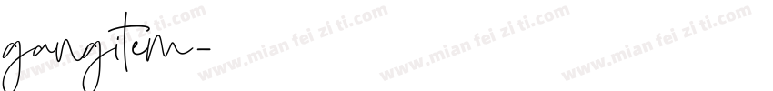 gangitem字体转换