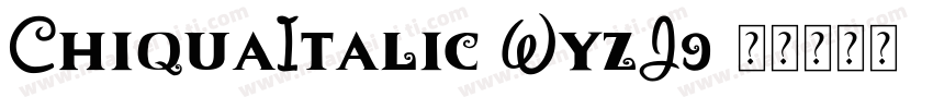 ChiquaItalic-WyzJ9字体转换