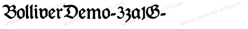 BolliverDemo-3za1G字体转换