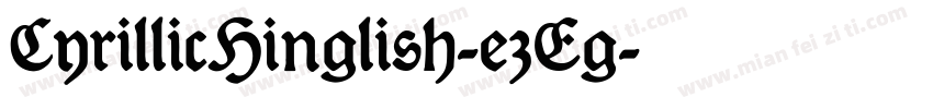 CyrillicHinglish-ezEg字体转换