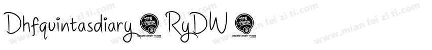 Dhfquintasdiary-RyDW字体转换