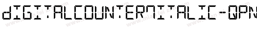 DigitalCounter7Italic-qpnq字体转换