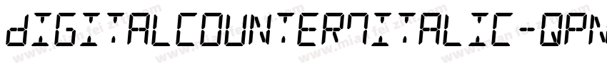 DigitalCounter7Italic-qpnq字体转换