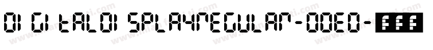 DigitalDisplayRegular-ODEO字体转换