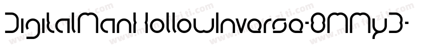 DigitalManHollowInverse-8MMyB字体转换