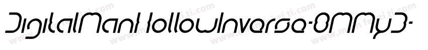DigitalManHollowInverse-8MMyB字体转换