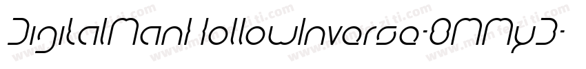 DigitalManHollowInverse-8MMyB字体转换