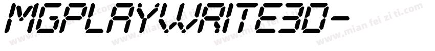 MgPlayWrite3D字体转换