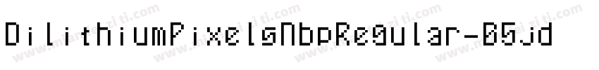 DilithiumPixelsNbpRegular-B5jd字体转换