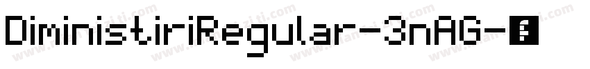 DiministiriRegular-3nAG字体转换