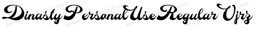 DinastyPersonalUseRegular-Vjrz字体转换
