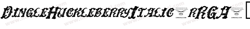 DingleHuckleberryItalic-rRGA字体转换