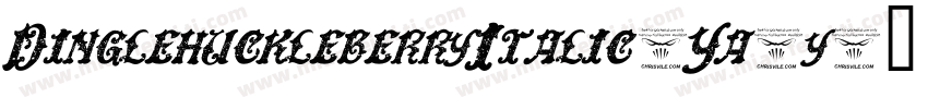 DinglehuckleberryItalic-Ya2y字体转换