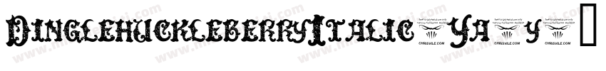 DinglehuckleberryItalic-Ya2y字体转换