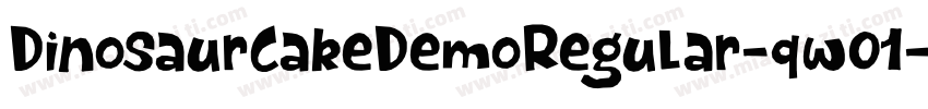 DinosaurCakeDemoRegular-qw01字体转换