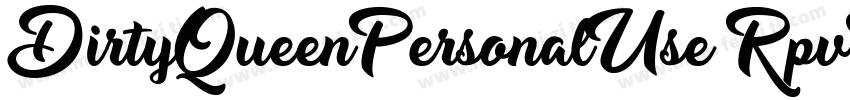DirtyQueenPersonalUse-RpvRo字体转换