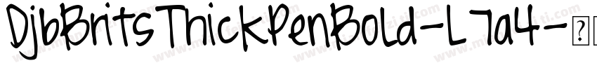 DjbBritsThickPenBold-L7a4字体转换