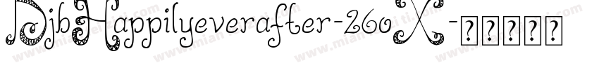 DjbHappilyeverafter-26oX字体转换