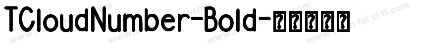 TCloudNumber-Bold字体转换