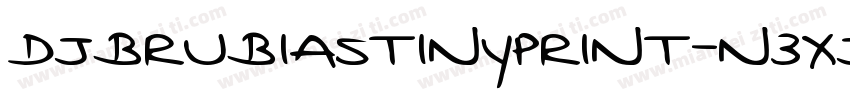 DjbRubiasTinyPrint-n3XJ字体转换