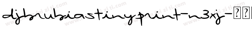 DjbRubiasTinyPrint-n3XJ字体转换