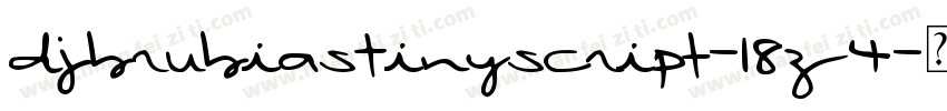 DjbRubiasTinyScript-18Z4字体转换